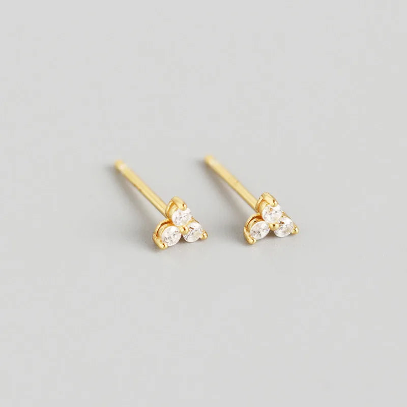 Boucles d'oreilles a trois feuilles raffinée
